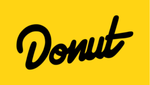 Donut Media logo — custom merch client of From The Ashes Naples