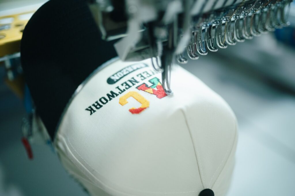 Embroidered cap produced at our Naples, Florida facility